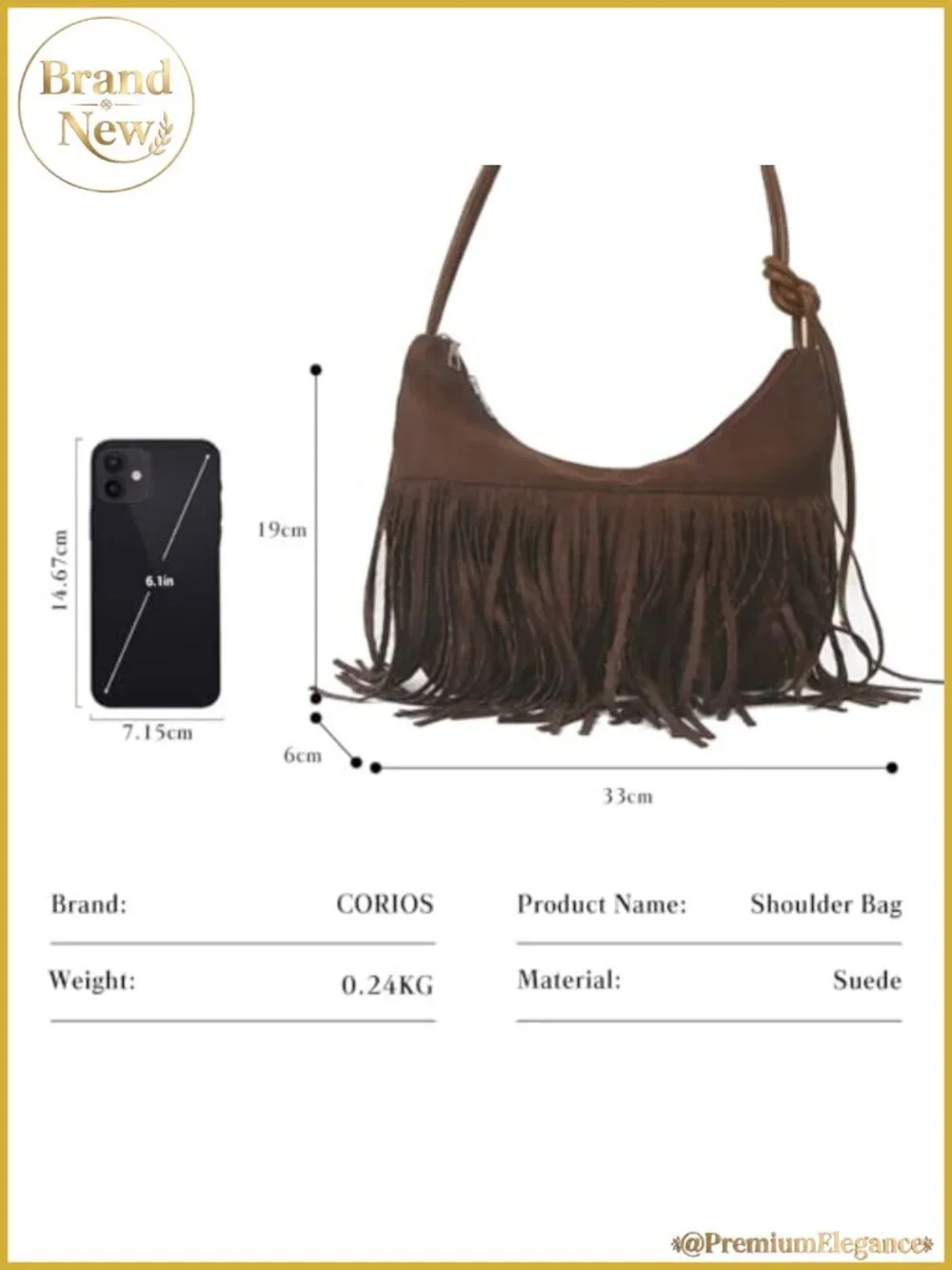 Vintage Suede Fringe Handbag Women Messenger Top-Handle Crossbody Bag Boho